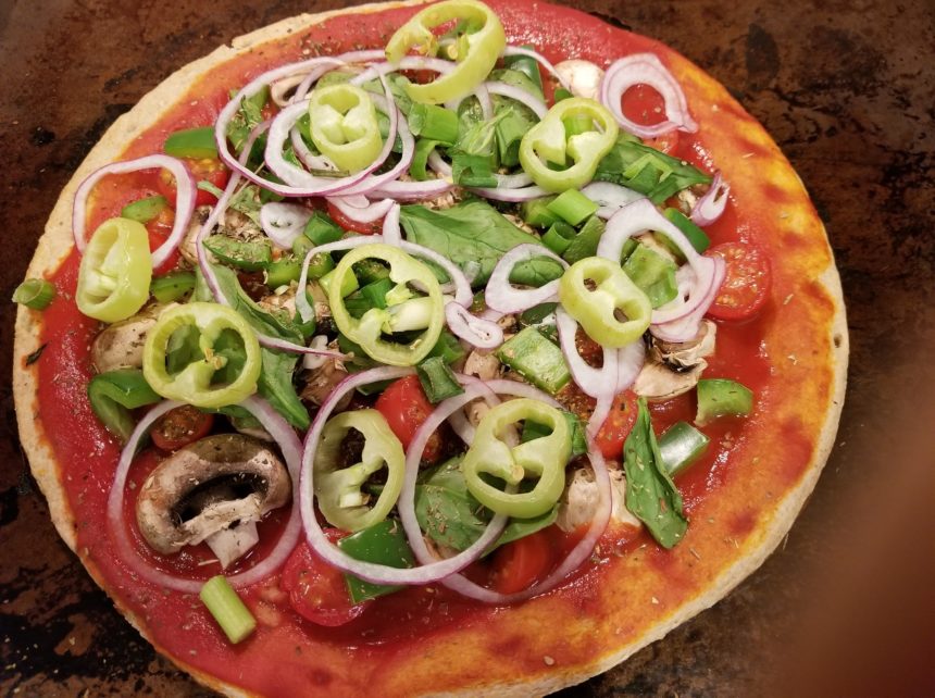 Homemade Super Supreme Vegan Pizza